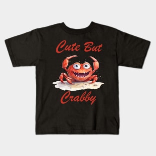 Funny Colorful Cartoon Crab, Cute But Crabby Kids T-Shirt